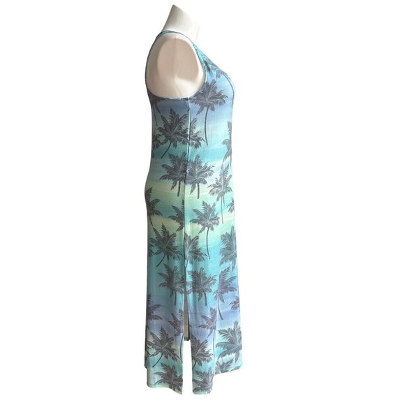 PJ Salvage NWT $78 Loungewear Dress, Blue Palm Trees Women's Size 1X - Picture 4 of 10